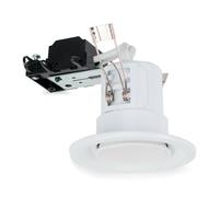 MiniSun | Modern Fire Rated Gloss White GU10 Recessed Ceiling Downlight/Spotlights | LED Bulbs, Home Décor & Improvement Essential | Pack of 4 | Includes Bulb [3000K Warm White]