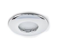 MiniSun | Fire Rated Polished Chrome Domed Ceiling Downlights | Bath Recessed Lighting, Home Décor & Improvement Essential | Pack of 4 | Includes 5W LED Bulbs [6500K Cool White] | Mains Wired