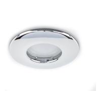 MiniSun | Fire Rated Polished Chrome Domed GU10 Ceiling Downlights | Bath Recessed Lighting, Home Décor & Improvement Essential | Pack of 6 | Mains Wired