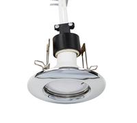 Valuelights Downlight Fixed Ceiling Light Fitting 10 Pack With Warm White Bulbs In Metallic Silver Metallic Silver