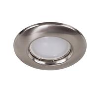 MiniSun | Silver Satin Nickel Plated Fixed Recessed Ceiling Spotlight Downlights | LED Bulbs, Home Décor & Improvement Essential | Pack of 6 | Includes Bulb [Cool White] | Mains Wired