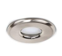 Valuelights Downlight Ip65 Brushed Chrome Ceiling Light Fitting 4 Pack With Warm White Bulbs