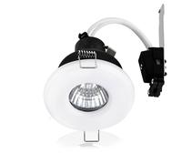 MiniSun | Gloss White Recessed Ceiling Downlights | Bath Recessed Lighting, Home Décor & Improvement Essential | Pack of 4 | Includes Bulb [3000K Warm White]