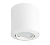 MiniSun | GU10 Gloss White Tiltable Surface Mounted Ceiling Spotlight Downlights | Ceiling Spots, Home Décor & Improvement Essential | Pack of 4 | Includes Bulb [6500K Colour Temperature]
