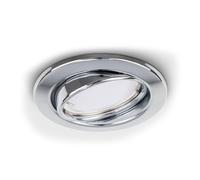 Downlight Tiltable Ceiling Light Fitting Single Pack ValueLights Metallic Silver One Size