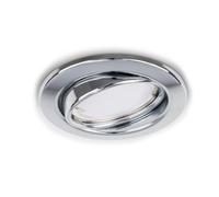 Valuelights Downlight Tiltable Chrome Ceiling Light Fitting 6 Pack With Cool White Bulbs