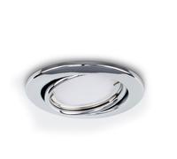 Pack of 10 Fire Rated Polished Chrome Tiltable GU10 Recessed Ceiling Downlights