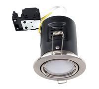 Fire Rated Downlight Tiltable Pack of 10 Silver Ceiling Downlights ValueLights Silver One Size