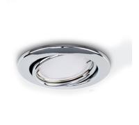 MiniSun | Fire Rated Polished Chrome Tiltable GU10 Recessed Ceiling Downlights | Ceiling Spots, Home Décor & Improvement Essential | Pack of 10 | Includes 5W LED Bulbs [6500K Cool White]