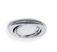 MiniSun | Fire Rated Polished Chrome Tiltable GU10 Modern Round Recessed Ceiling Downlights | Ceiling Spots, Home Décor & Improvement Essential | Set of 20