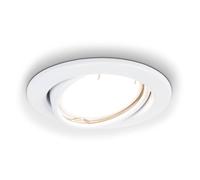 Valuelights Downlight Tiltable Fire Rated Ceiling Light Fitting Single Pack In White White