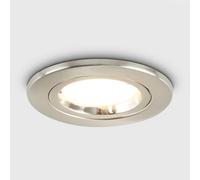 MiniSun | Contemporary Die Cast Twist and Lock Brushed Chrome GU10 Ceiling Downlight | Ceiling Spots, Home Décor & Improvement Essential
