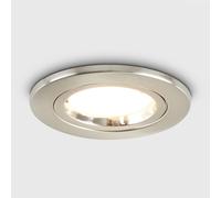 MiniSun | Contemporary Die Cast Twist and Lock Brushed Chrome GU10 Ceiling Downlight | Ceiling Spots, Home Décor & Improvement Essential