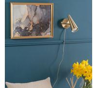 ValueLights | Brushed Antique Brass Cone Wall Lights | Wall Lamps & Sconces, Home Décor & Improvement Essential | Includes Bulb