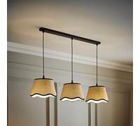 Dutton Black Trim Scallop 3 Drop Bar Black Diner Ceiling Pendant Light ValueLights Black One Size