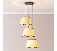 ValueLights Dutton Black Trim 3 Drop Cluster Matte Black Ceiling Light