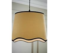 ValueLights | Large Easy Fit Natural Scallop Light Shade with Black Trim Bedroom Hallway Lampshade | Shades, Home Décor & Improvement Essential