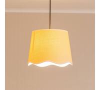ValueLights | Large Easy Fit Natural Scallop Light Shade with White Trim Bedroom Hallway Lampshade | Shades, Home Décor & Improvement Essential