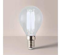 Valuelights E14 Pack Of 4 4W Filament Golfball Cool White Led Bulbs In Clear Clear