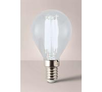 ValueLights E14 Pack of 6 4W Filament Golfball Cool White LED Bulbs in Clear ValueLights Clear