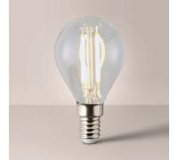 Valuelights E14 Pack Of 6 4W Filament Golfball Warm White Led Bulbs In Clear Clear