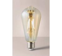 Valuelights E27 Pack Of 5 4W Amber Filament Pear Shaped Warm White Led Bulbs In Orange Orange One Size