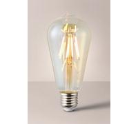 Valuelights 5 Pack E27 Amber Glass Bodied Pear Led 4W Warm White 1800K 240Lm Light Bulb In Orange Orange One Size