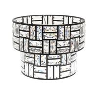 ValueLights | Easy Fit Black/Clear Acrylic Jewel Tiered Drum Lampshade for Living Room Bedroom Hallway | Shades & Home Improvements Essential | 270cm Shade Width