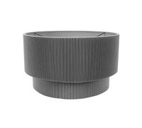 Mason Ruched Crinkle Fabric Two Tier Ceiling Floor Table Lamp Shade ValueLights Dark Grey One Size