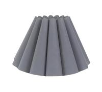 ValueLights | Easy Fit Grey Petal Pleated Fabric Scallop Tapered Light Shade Bedroom Hallway Lampshade | Shades, Home Décor & Improvement Essential | Included LED Bulb | 250mm Shade Width