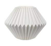ValueLights | Easy Fit White Geometric Origami Hexagon Paper Pleated Light Shade Living Room Bedroom Lampshade | Shades, Home Décor & Improvement Essential | Included LED Bulb | 395cm Shade Width