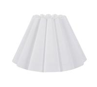 ValueLights | Easy Fit White Petal Pleated Fabric Scallop Tapered Light Shade Bedroom Hallway Lampshade | Shades, Home Décor & Improvement Essential | Included LED Bulb | 250mm Shade Width