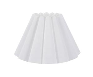 ValueLights | Easy Fit White Petal Pleated Fabric Scallop Tapered Light Shade Bedroom Hallway Lampshade | Shades, Home Décor & Improvement Essential | 250mm Shade Width