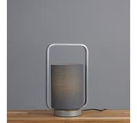 MiniSun | Contemporary Silver Metal Lantern Frame Grey Cylinder Table Lamp | Table Lamps, Home Décor & Improvement Essential