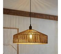 Valuelights Elcano Woven Rope Ceiling Light Shade And Bulb (D)50Cm