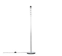 Modern Silver Chrome & Clear Acrylic Ball Floor Lamp Base