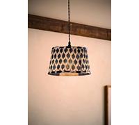 ValueLights Elijah Blue Ikat Pleated Fabric Tapered Lamp Shade with Bulb in Bright Blue | Size: Large ValueLights Bright Blue Large