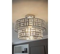 Valuelights Elise Acrylic Jewel Two Tier Ceiling Pendant Light In Silver Silver