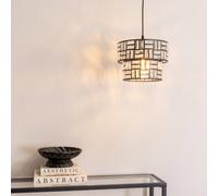 Valuelights Elise Pair Of Acrylic Jewel Black Two Tier Easy Fit Lamp Shades (D)27Cm