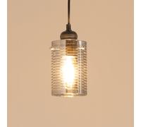 ValueLights | Easy Fit Smoked Glass Ceiling Pendant Light Shade Bedroom Hallway Lampshade | Ceiling Lights, Home Décor & Improvement Essential | Included LED Bulb