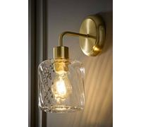 Valuelights Emery Swirl Glass Shade Wall Light In Gold Gold One Size