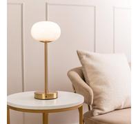 ValueLights | Gold Rechargeable Portable Table Lamp with Globe Shade, Cordless Dimmable Touch Button Light | Table Lamps, Home Décor & Improvement Essential