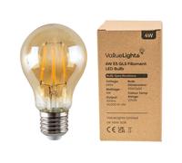 ValueLights ES/E27 4W LED GLS Filament Bulb in Orange ValueLights Orange