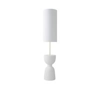 Esme Linen Tall Lamp Shade Ceramic Table Base Midi Floor Lamp and Bulb ValueLights Cream One Size