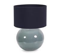 Bosco Eucalyptus Teal Globe Ceramic Table Lamp with Fabric Lamp Shade ValueLights Navy One Size