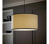 Valuelights Eva Natural Linen Fabric Ceiling Floor Table Large Drum Lamp Shade In Black Black