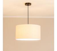 ValueLights Eva Natural Linen Fabric Ceiling Floor Table Large Drum Lamp Shade in White ValueLights White