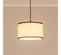 Eva Natural Linen Fabric Ceiling Floor Table Small Drum Lamp Shade with LED Bulb ValueLights Black One Size