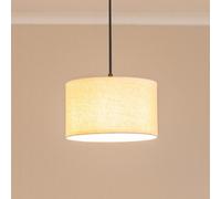 ValueLights Eva Natural Linen Fabric Ceiling Floor Table Small Drum Lamp Shade with LED Bulb in White ValueLights White