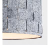 Valuelights Extra Large Monza Grey Drum Ceiling Shade And Bulb (D)45.5Cm
